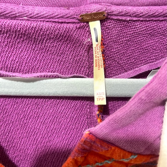 Free People  Sweatshirt Poncho Hoodie Boho SZ XS/S Oversized  NWOT - Picture 4 of 8